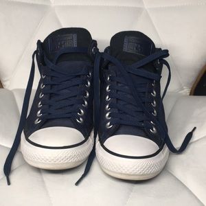 Converse all star mens size 8 womens size 10 high top blue canvas sneakers